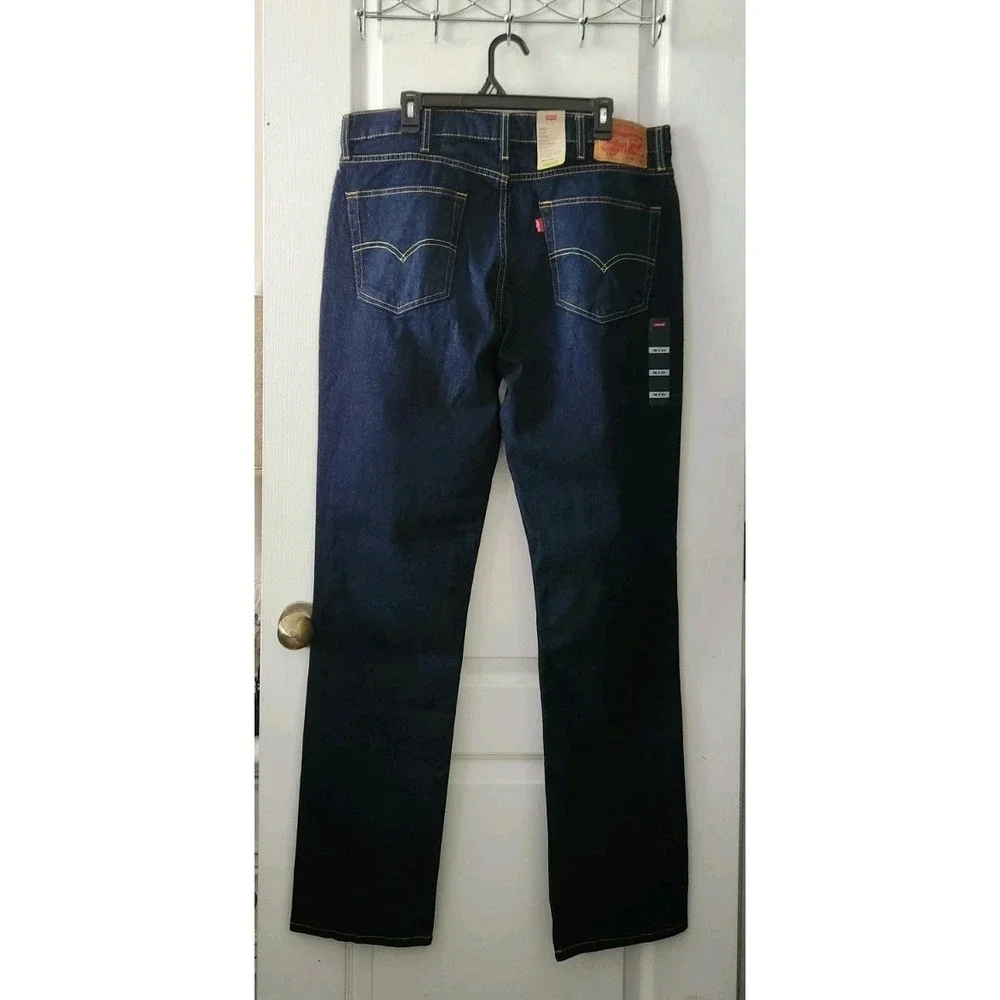 Levi's 511 Men's Slim Stretch Sits Below Waist Blue Jeans Pants Size‎ 36 x 34